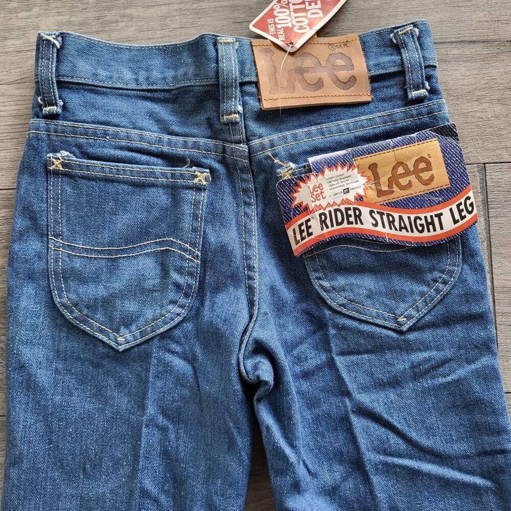 Vtg 80s LEE RIDERS Boys Jeans NWT Deadstock 10 Made in USA Straight Leg Denim
